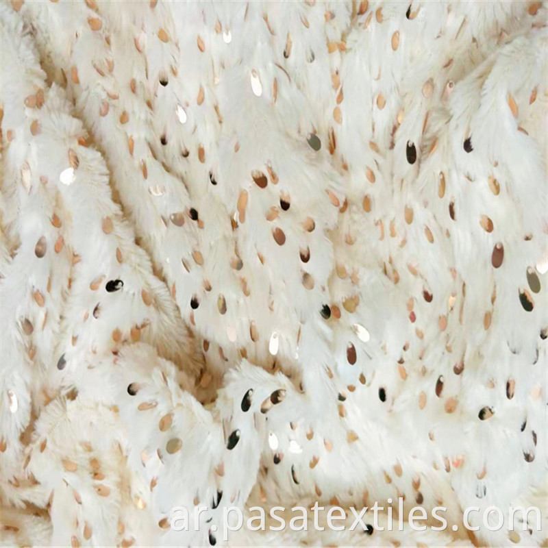 Sequined Luxury Faux Fur Fabric